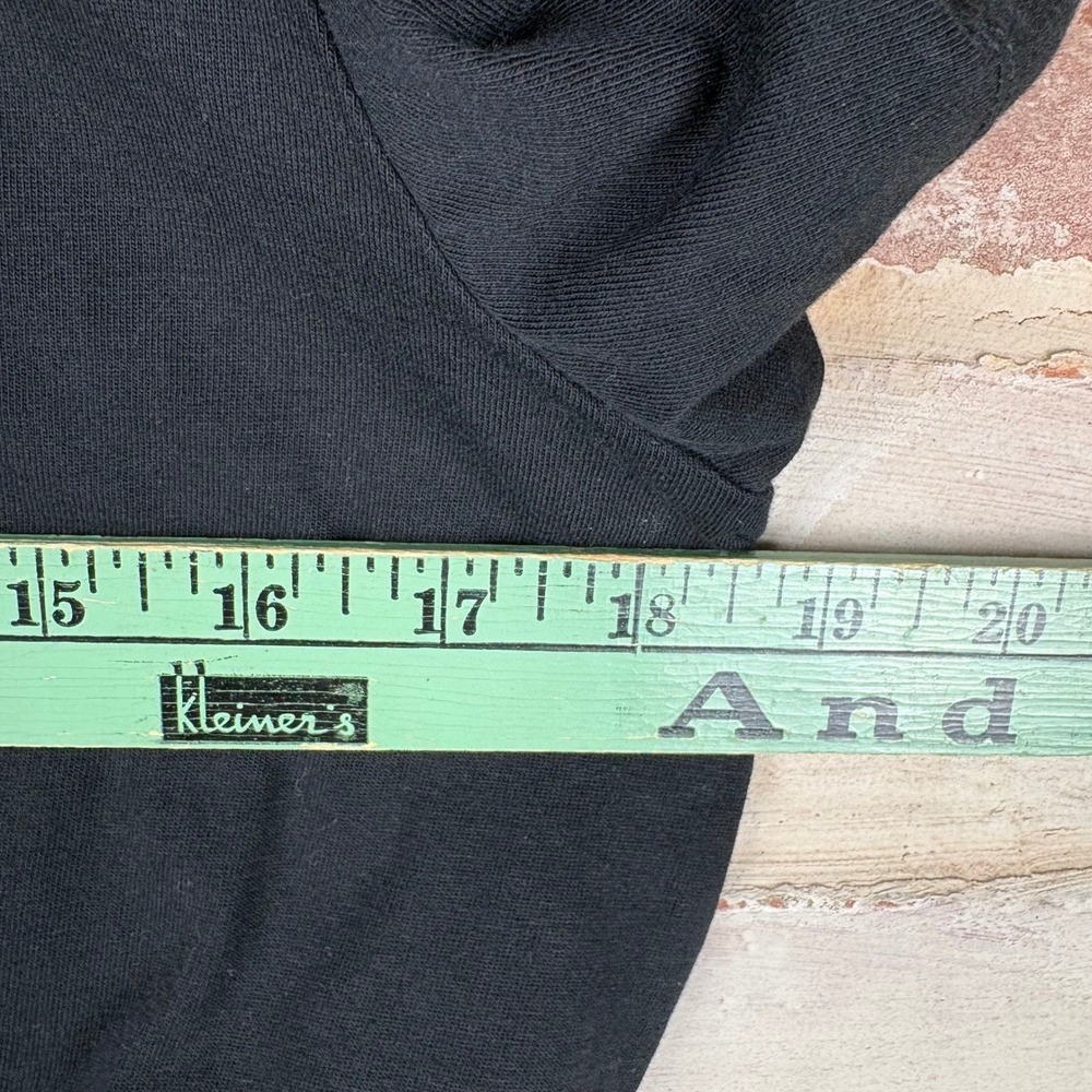 Wilfred Aritzia Black Cropped Crew Neck T-Shirt Elastic Hem Boxy Casual Tee M - Picture 6 of 7
